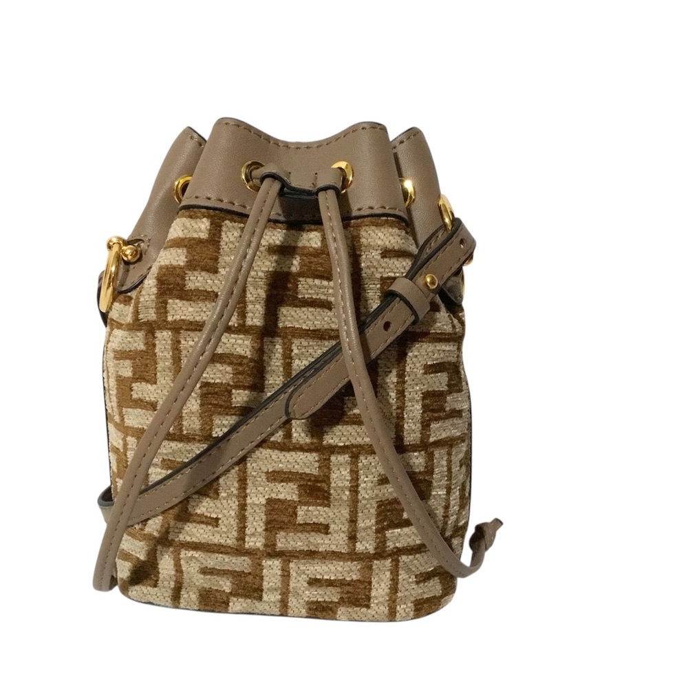 Inspired Design Mini Canvas Leather Monogram Bucket Bag - NWOT